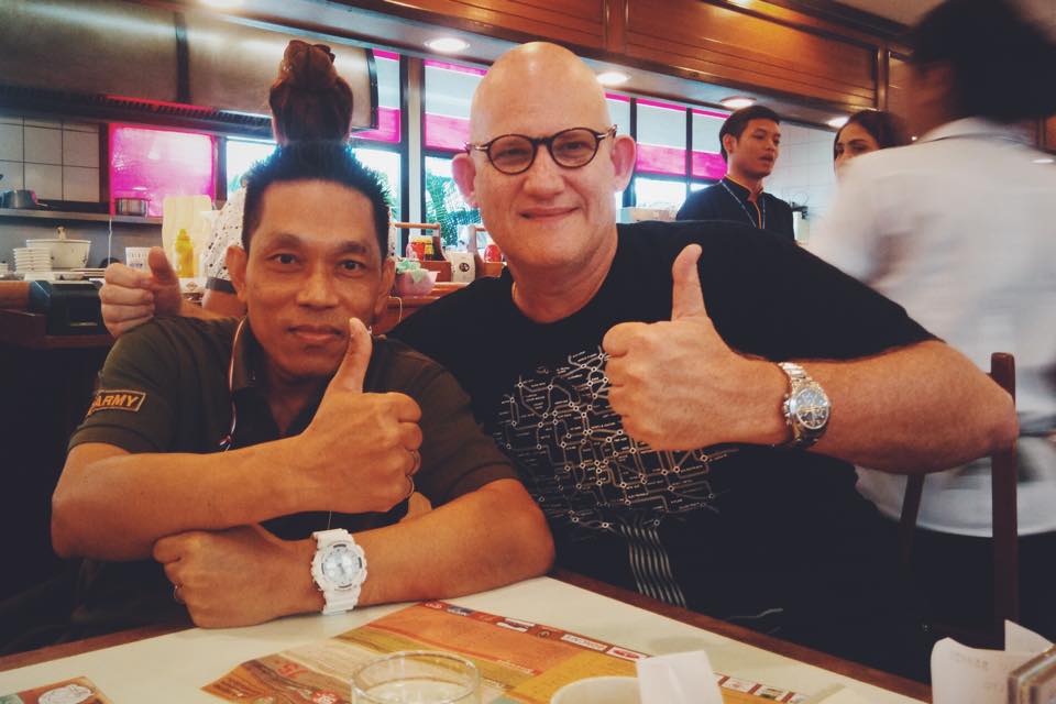 AIF have a cup of coffee with Arjarn Andrew Bigs 1