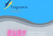 ภาพ โลโก้ Fragrance Hotel / Ruby พร้อมเขียนคำว่า ให้บริการด้วยใจ (Service Minded)