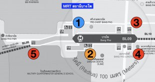 ภาพ ผังสถานี MRT บางโพ