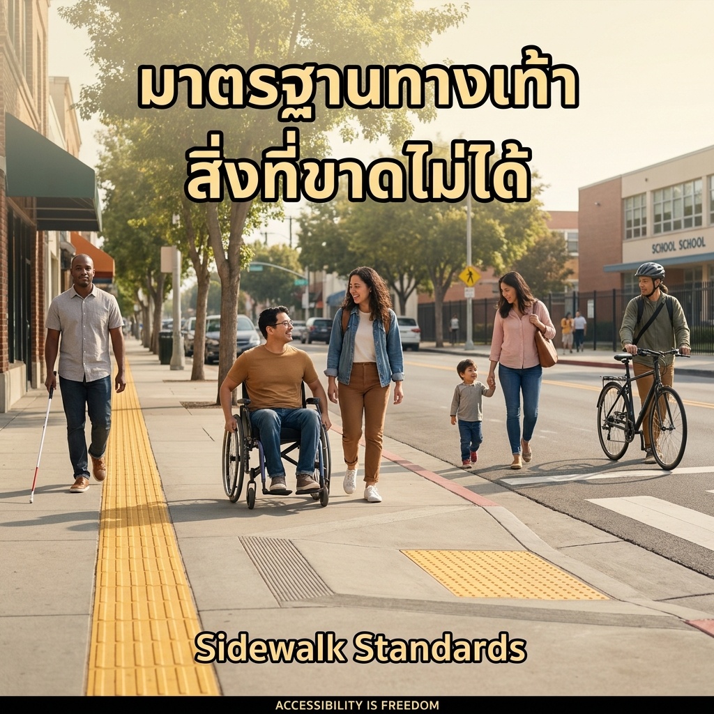 มาตรฐานทางเท้าที่ดี 3 อย่างที่ขาดไม่ได้