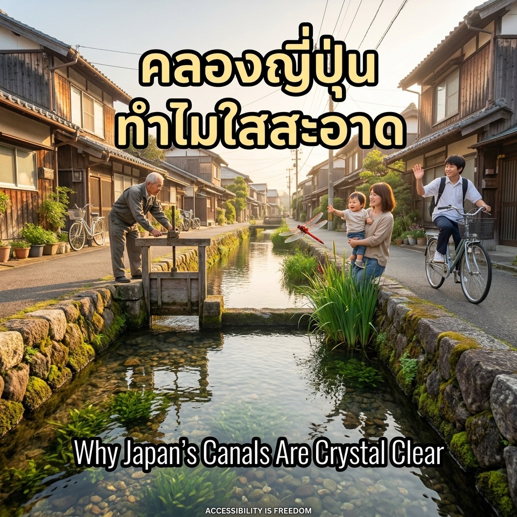ทำไมคลองญี่ปุ่นใสสะอาด