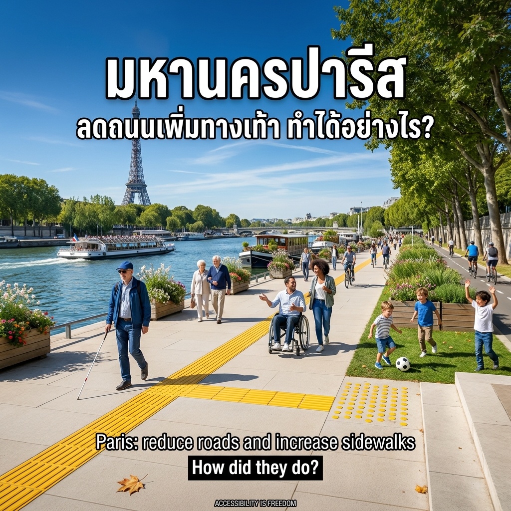 มหานครปารีส ลดถนนเพิ่มทางเท้า ทำได้อย่างไร?