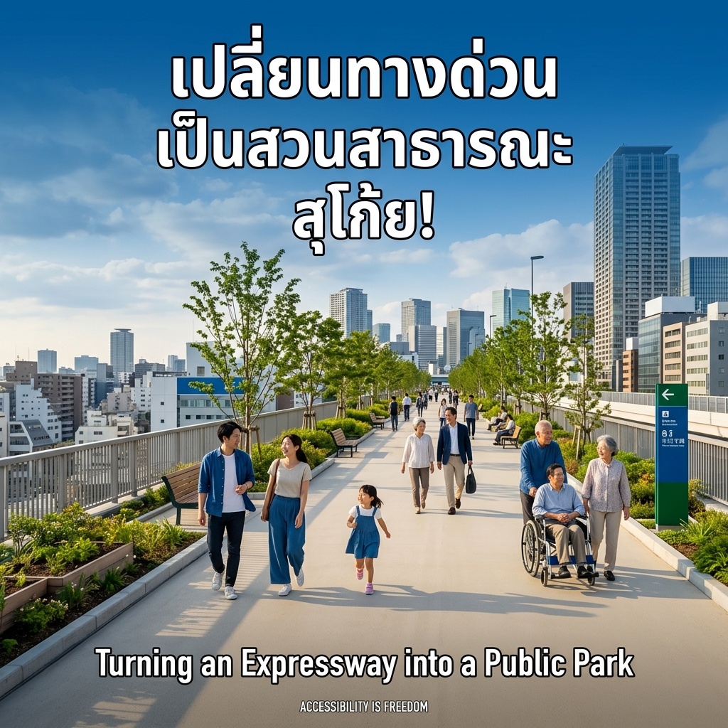 เปลี่ยนทางด่วนเป็นสวนสาธารณะ สุโก้ย!