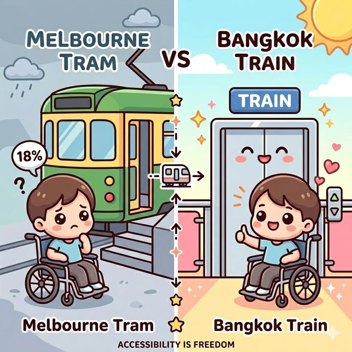 Melbourne Trams Leave People with Disabilities Behind – But Bangkok Is Improving