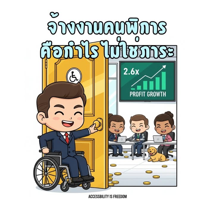 “กำไรมากกว่า 2.6 เท่า พนักงานอยู่นานกว่า 2 เท่า – การจ้างงานคนพิการไม่ใช่สงสาร คือกำไร!!!”