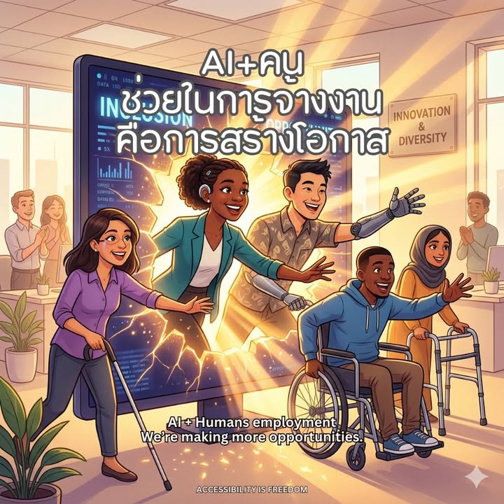 AI and humans collaborate to select employment opportunities and increase employment opportunities for people with disabilities.