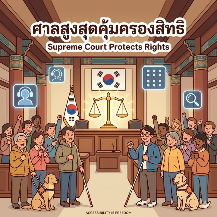 “ศาลสูงสุดเกาหลีตัดสิน ห้ามระบบซื้อขายออนไลน์กีดกันคนพิการทางการเห็น!!!”