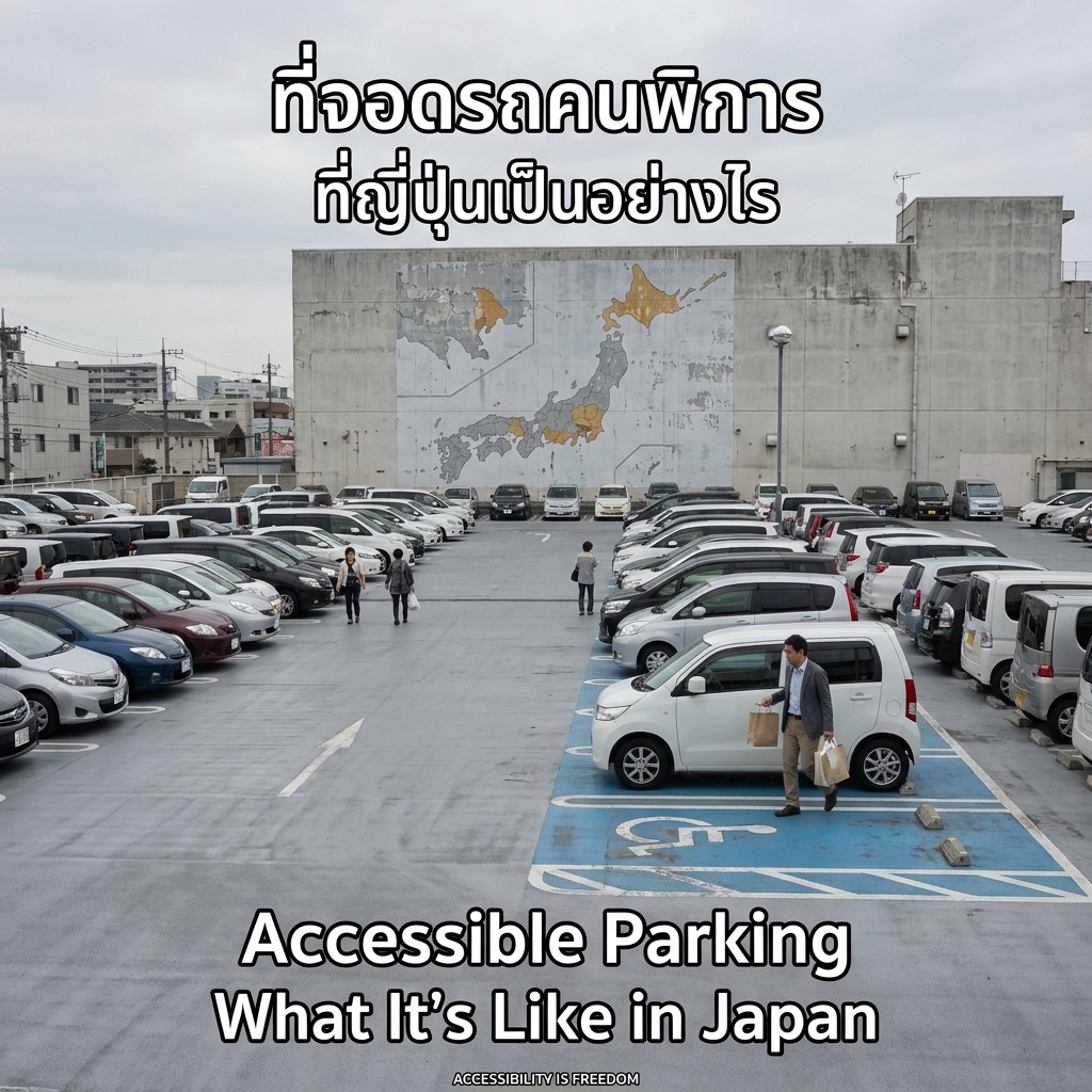 ที่จอดรถคนพิการที่ญี่ปุ่นเป็นอย่างไร