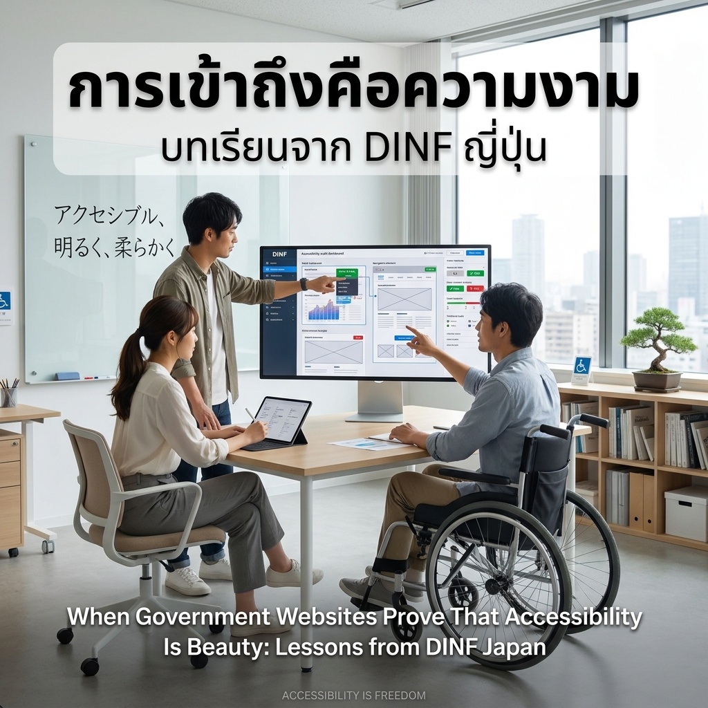 เมื่อเว็บไซต์รัฐบาลพิสูจน์ว่าการเข้าถึงคือความงาม: บทเรียนจาก DINF ญี่ปุ่น