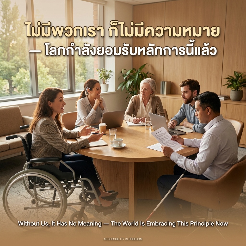 ไม่มีพวกเรา ก็ไม่มีความหมาย – โลกกำลังยอมรับหลักการนี้แล้ว